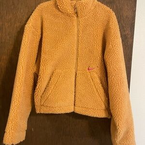 Nike Sherpa Jacket - Mustard and Pink